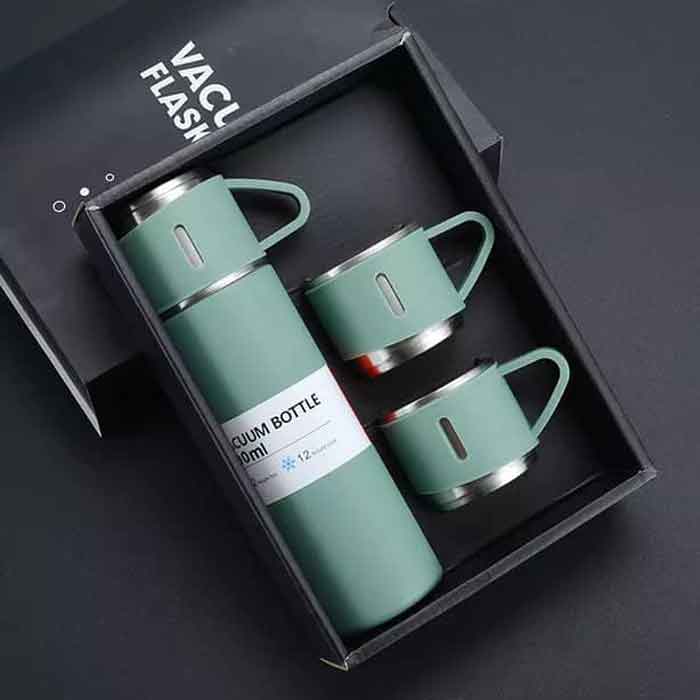 فلاسک 3 کاپ استیل خارجی