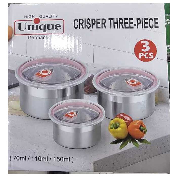 ظرف استیل ۳ تیکه